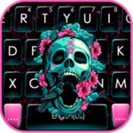 Logo of Roses Floral Skull Keyboard Th android Application 